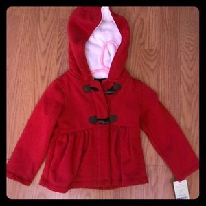 RED TOGGLE JACKET - 24 Months - NEW WITH TAGS